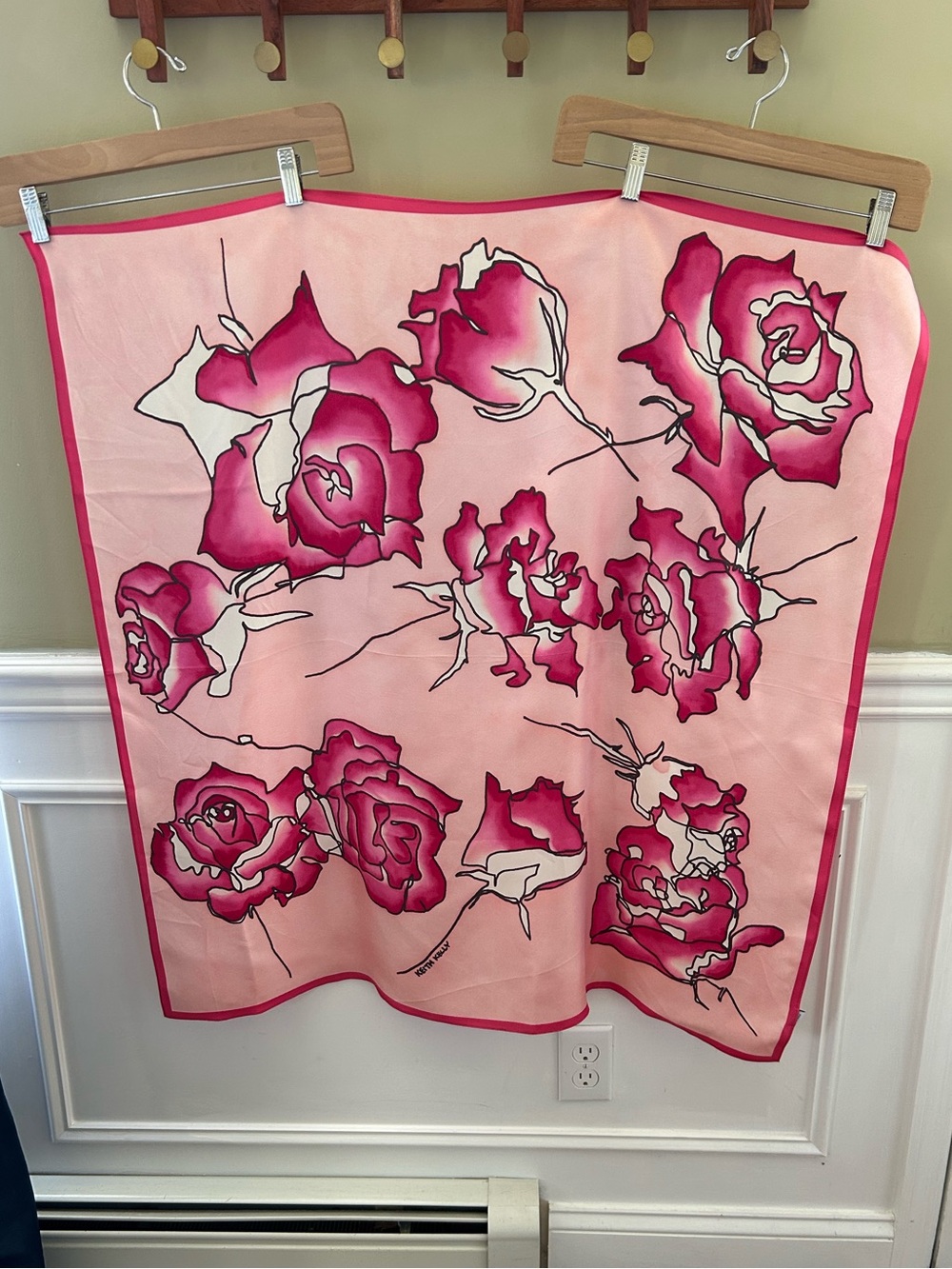 NWOT Pink Floral Silk Scarf - Women’s Lightweight Wrap